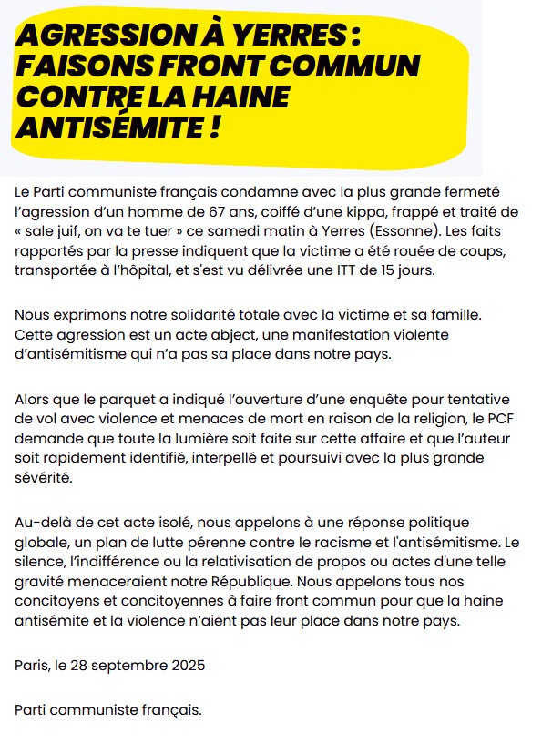 Agression Atisémite Yerres